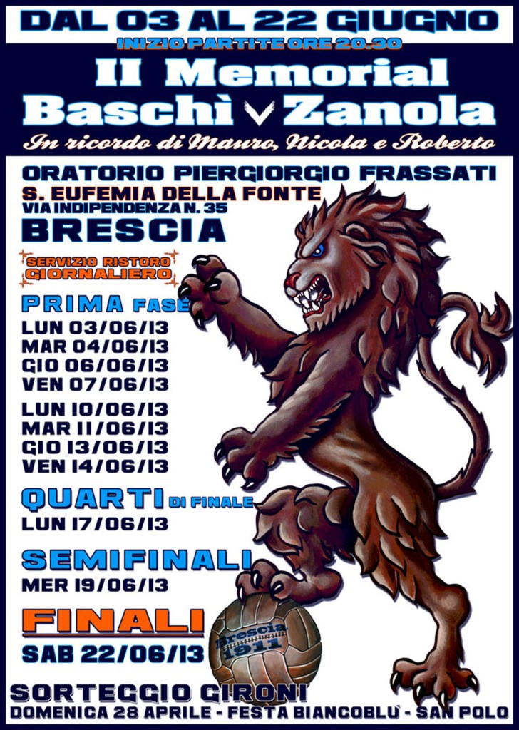 Dal 3 al 22 giugno 2013: II Memorial Baschì – Zanola