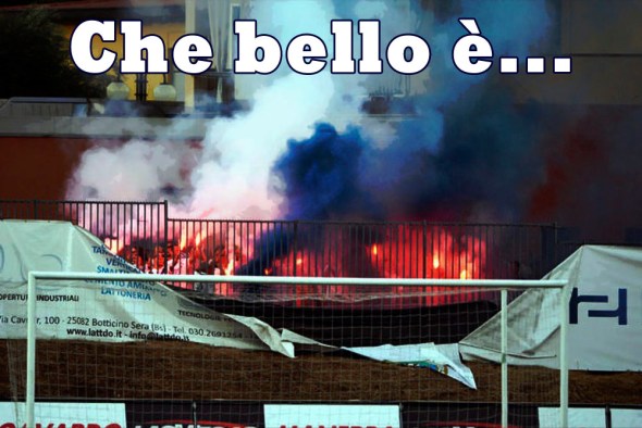 SPORT CALCIO SALO' AMICHEVOLE BRESCIA CHIEVO VERONA NELLA FOTO  TIFOSI BRESCIA 29-07-2015 AGENZIA REPORTER ZANARDELLI